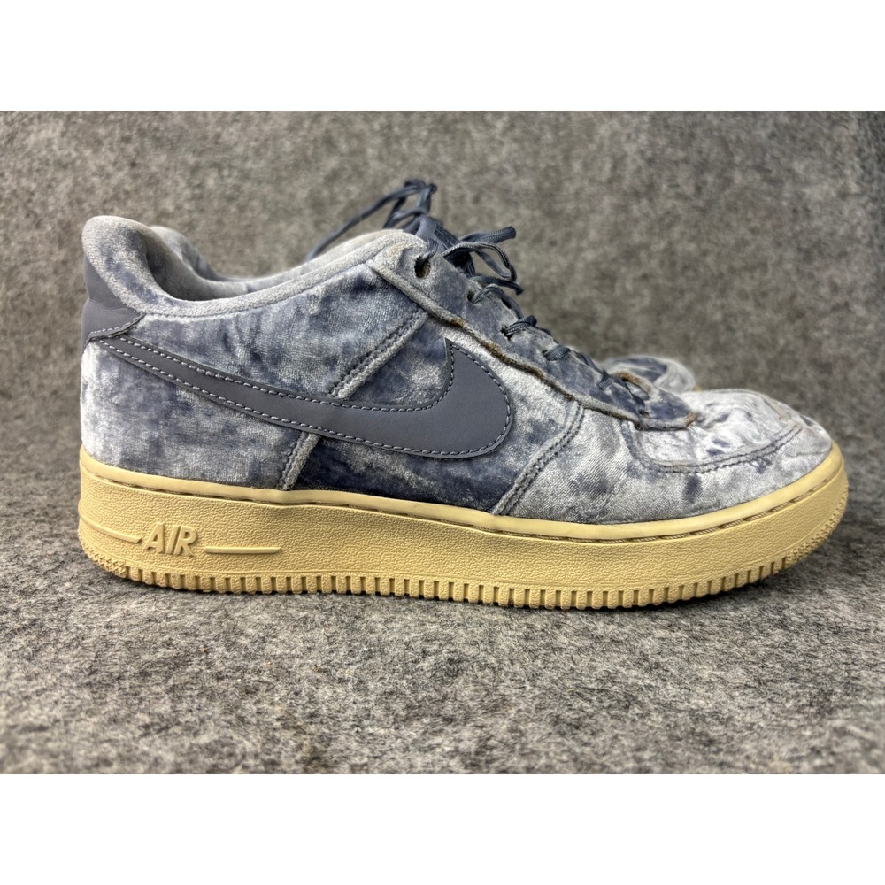 Nike Air Force 1 Low Kids 7Y Blue Velvet Gum Sole Sneakers 849345-401 - Picture 6 of 10